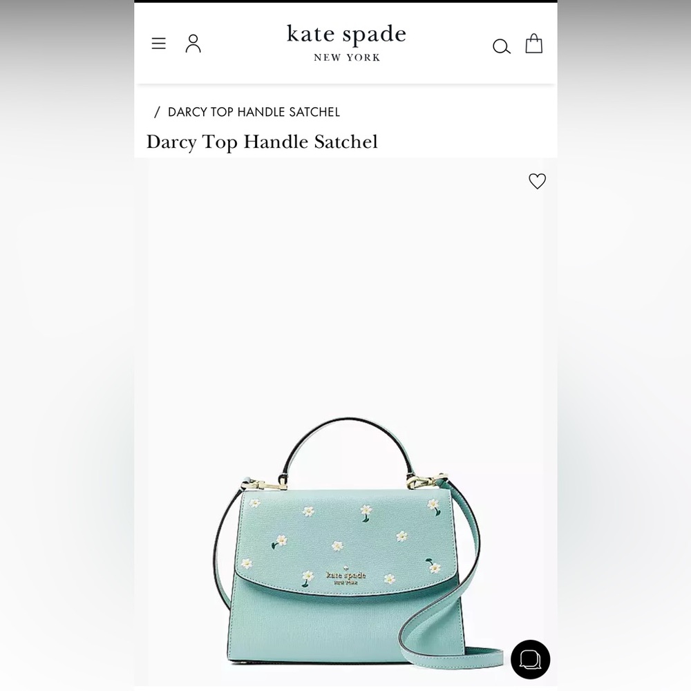 Kate spade daisy embroidered top handle satchel